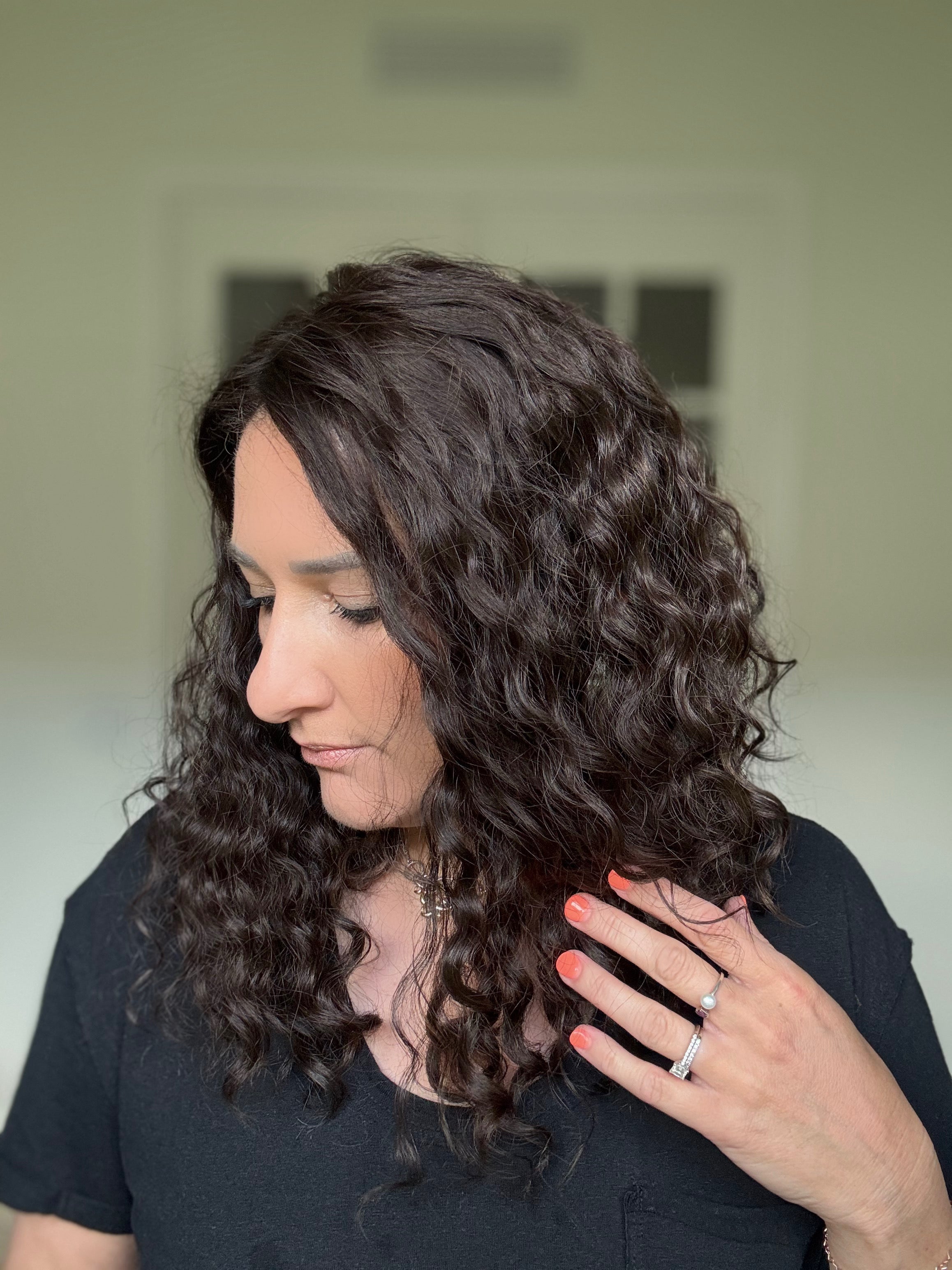 "Delmare" Curly 8x8 Topper