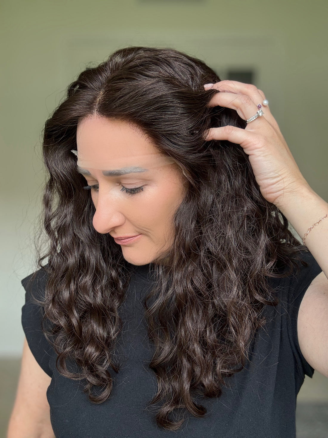 "Kelda" Curly Lace Top Wig (M)