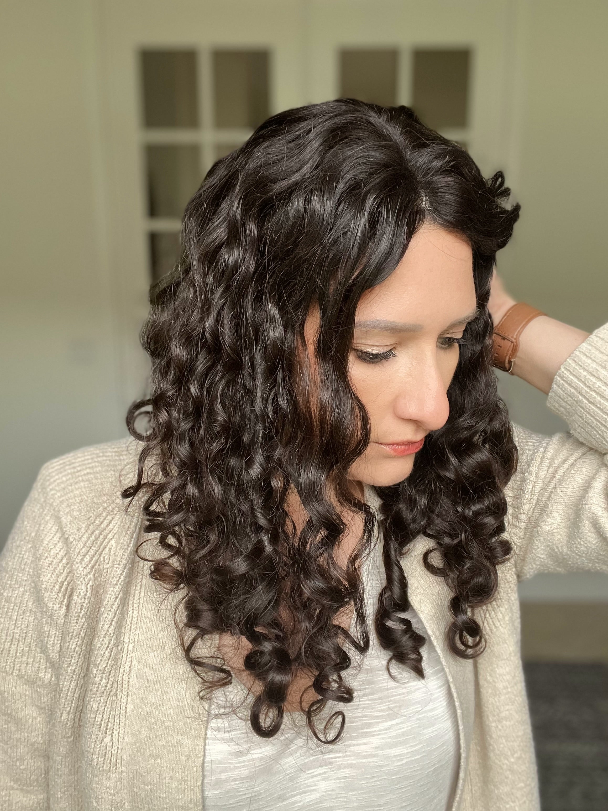 Pearl Collection no. 16 Virgin Slavic Curly Topper
