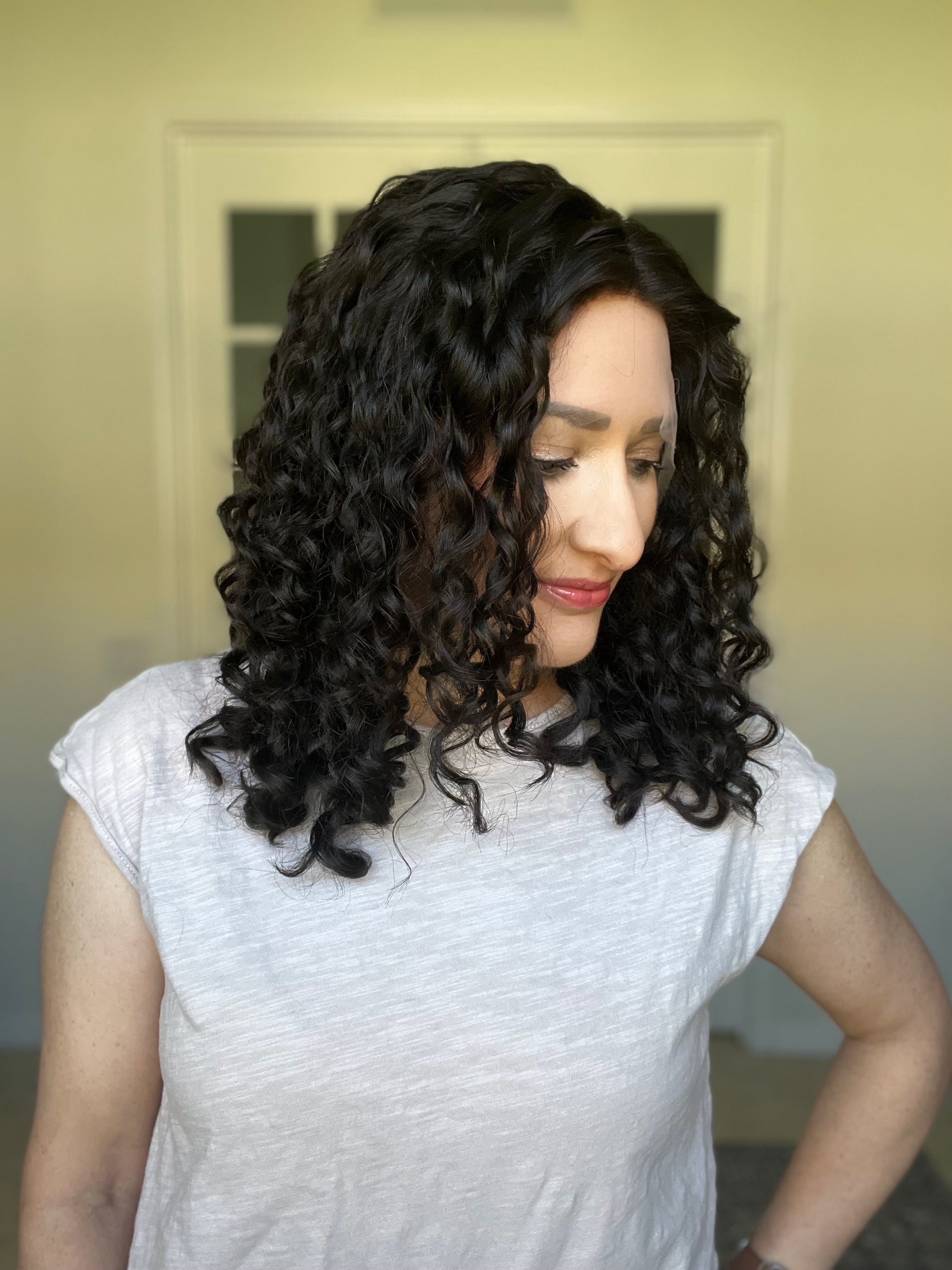 "Cari Curly Lace Top Wig (S)