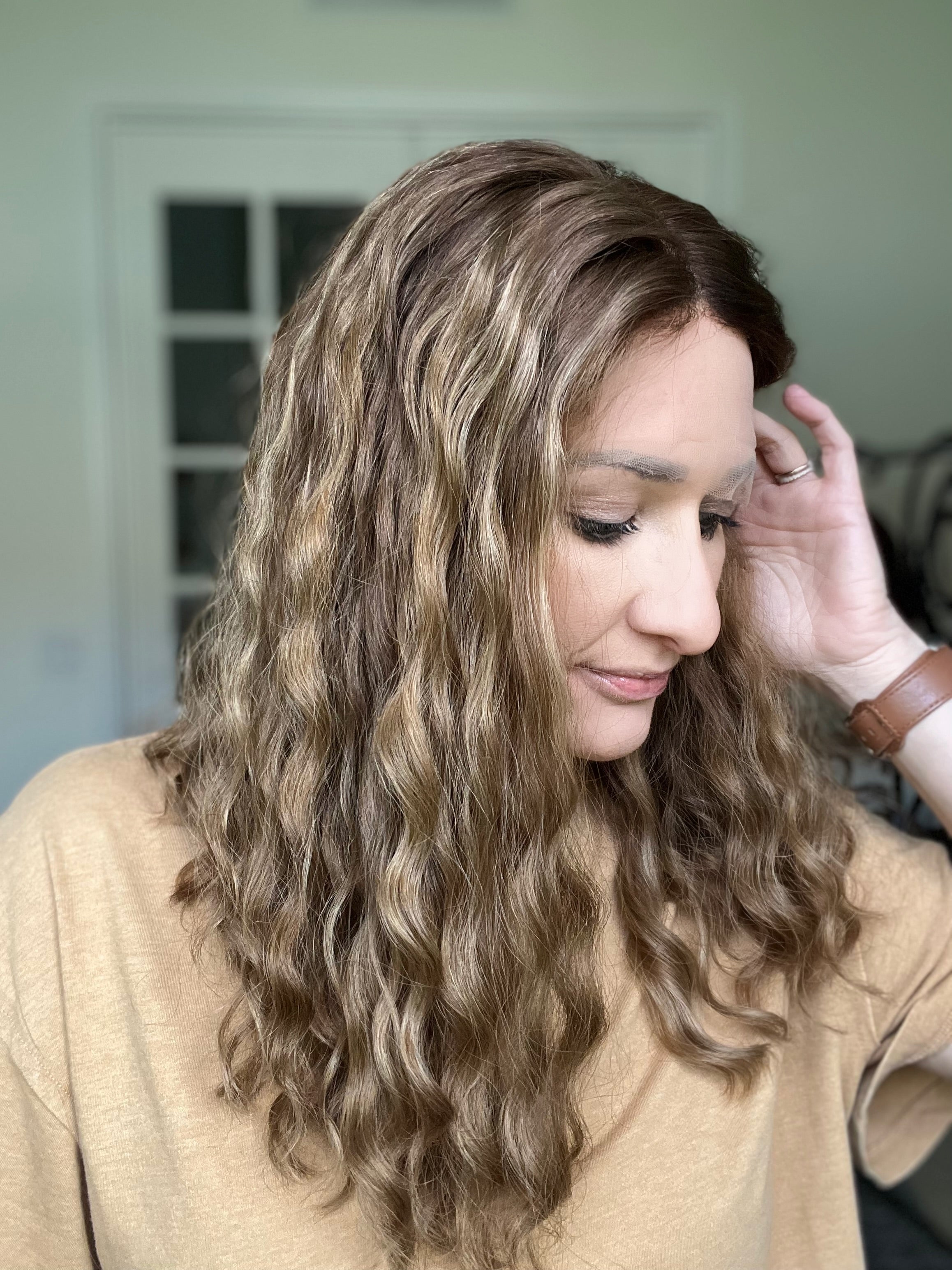 "Jenna" + rooting & lowlights - Lace Top Wig (S/M)