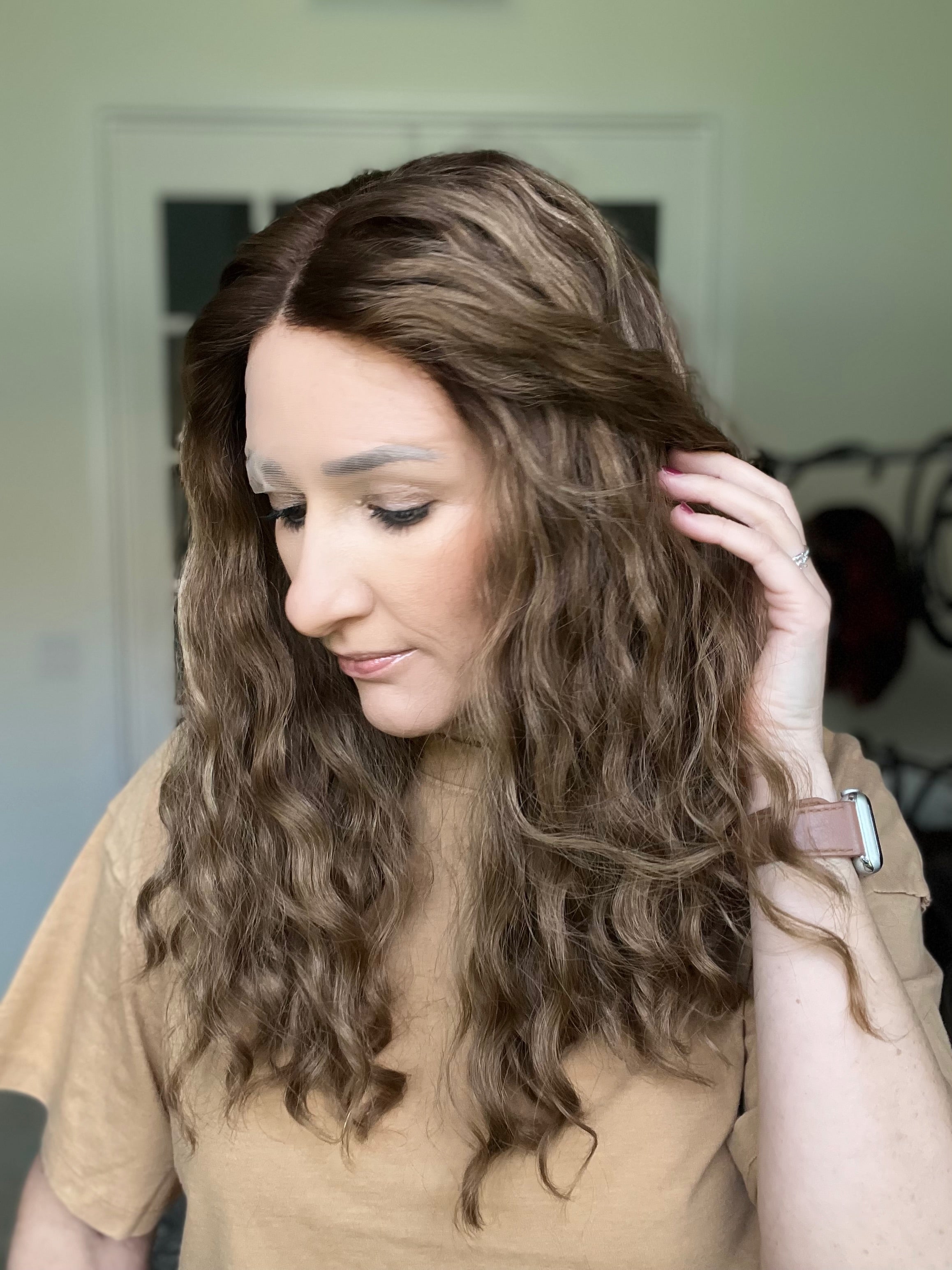 "Jenna" + rooting & lowlights - Lace Top Wig (S/M)