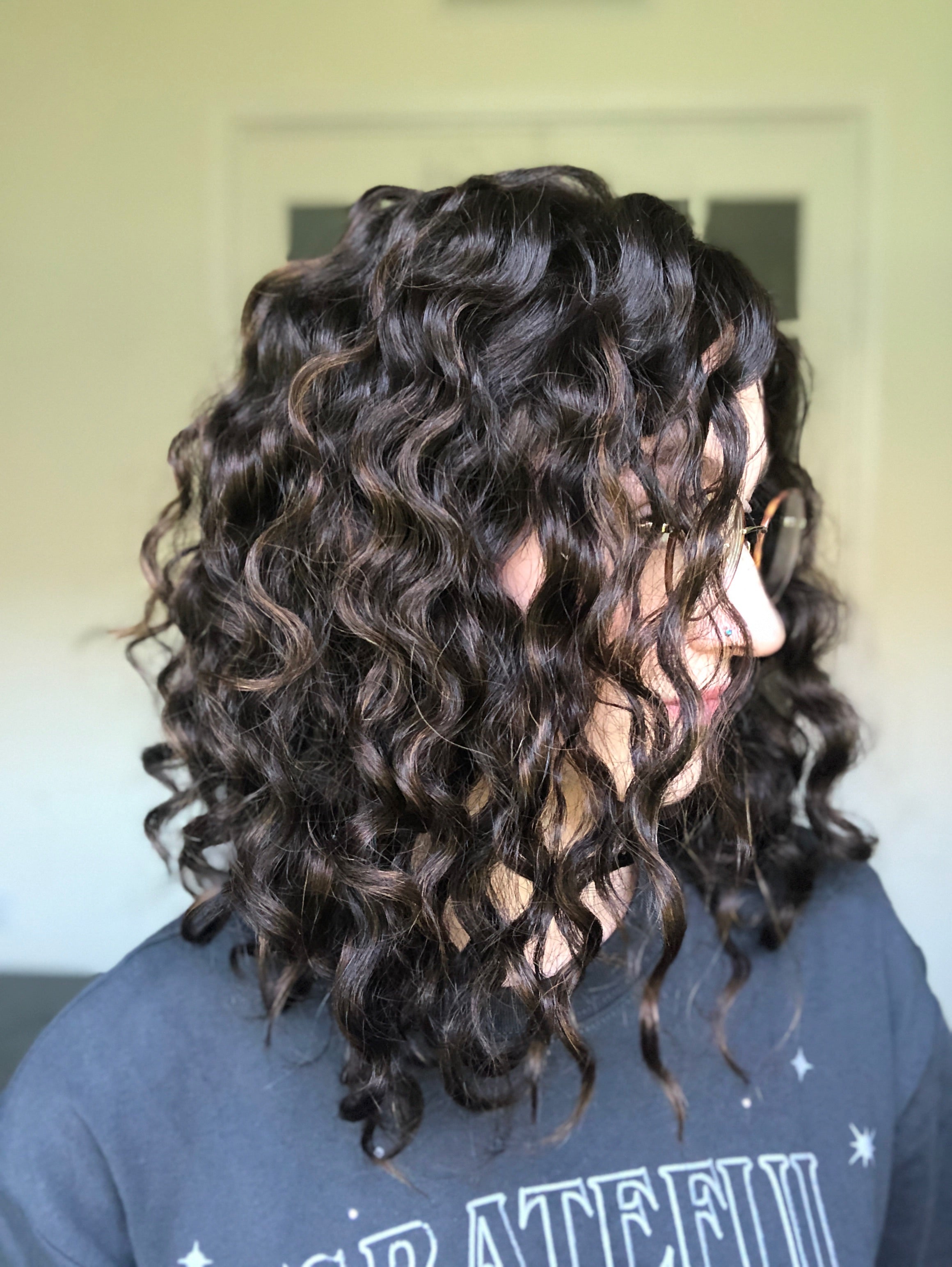 "Beryl" Curly Closed Lace Topper