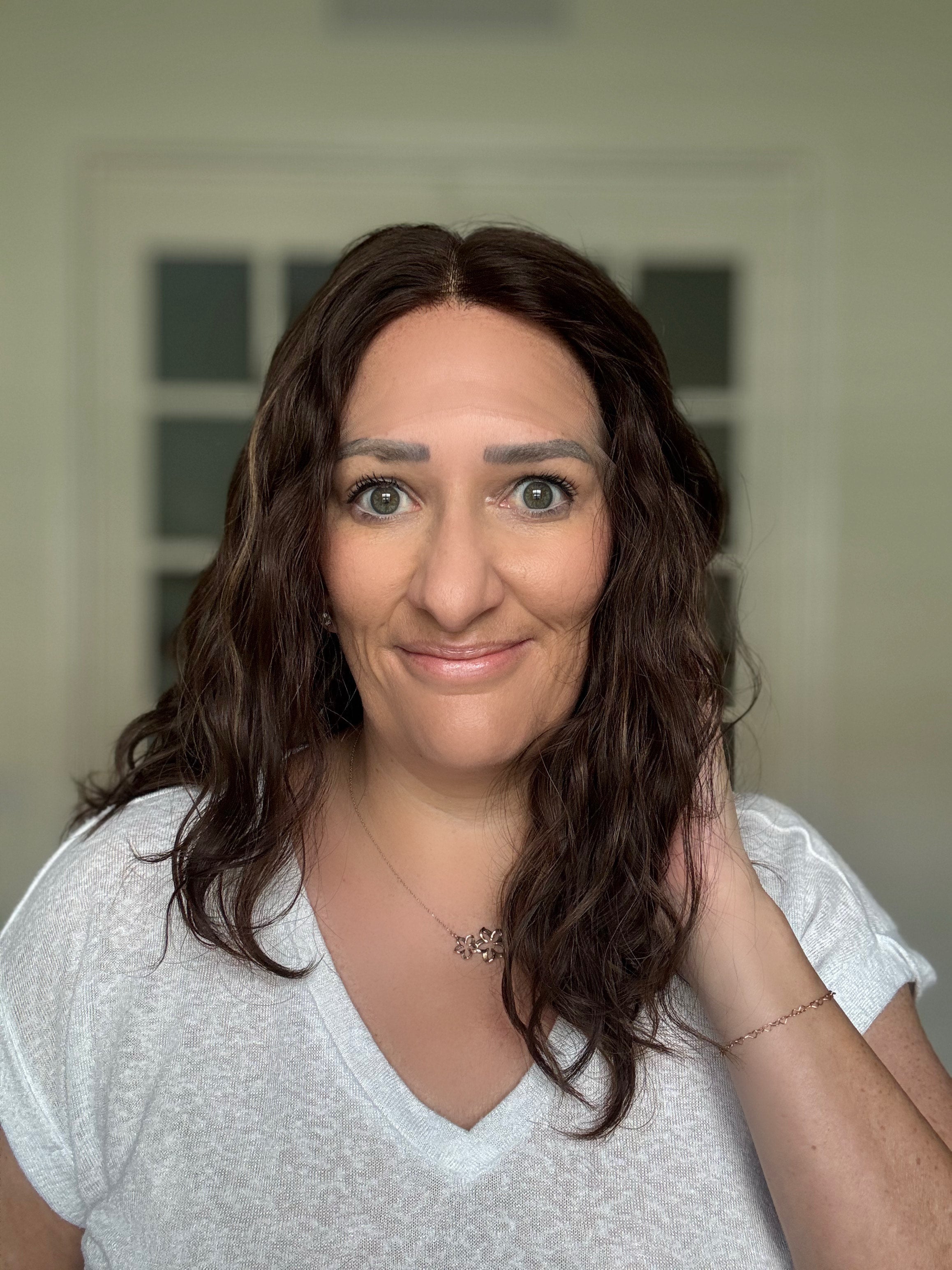 "Olive" Wavy Lace Top Wig (S)