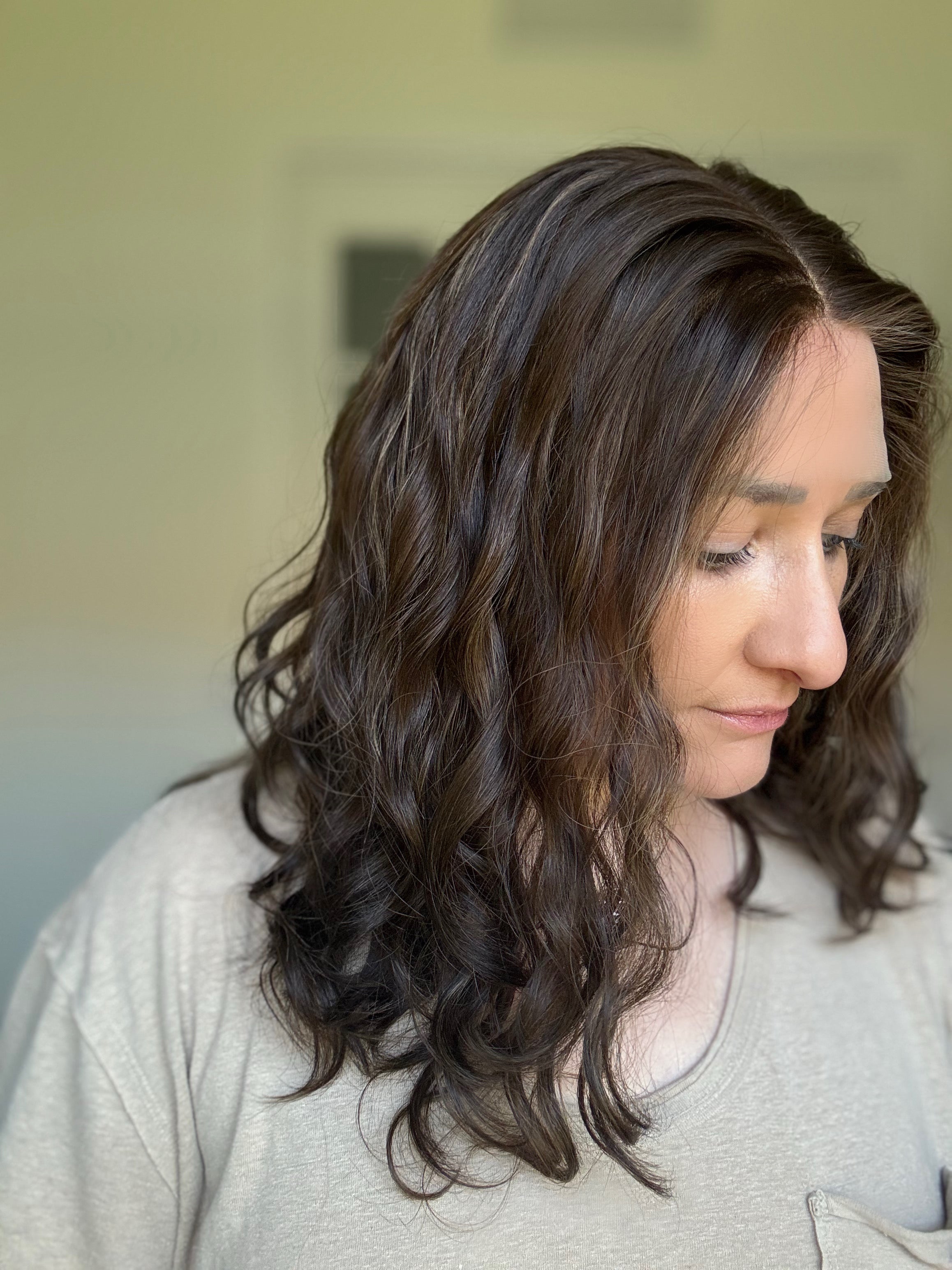 "Sage" Fully Hand Tied Wavy Lace Top Wig (S)