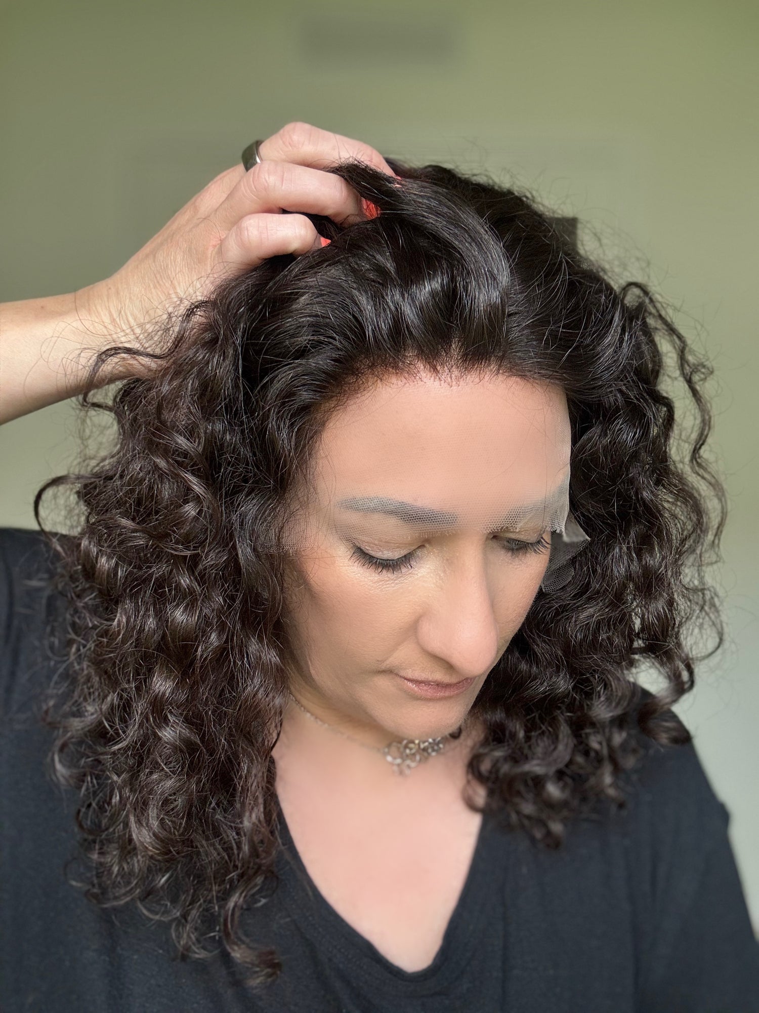 Pearl Collection Virgin no. 57  Slavic Curly Lace Top Wig (S)