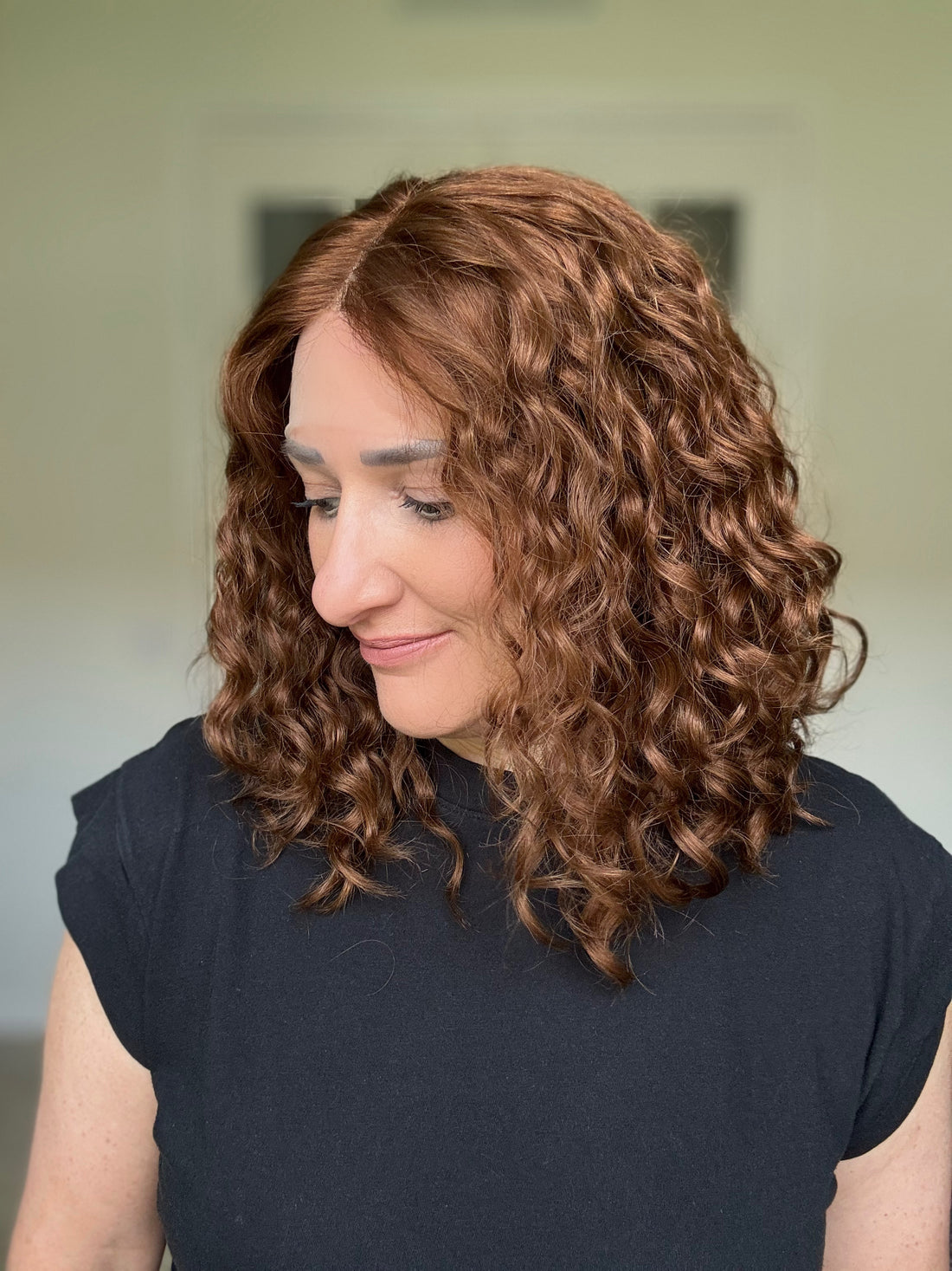 &quot;Rhea&quot; Curly Lace Top Wig (M)