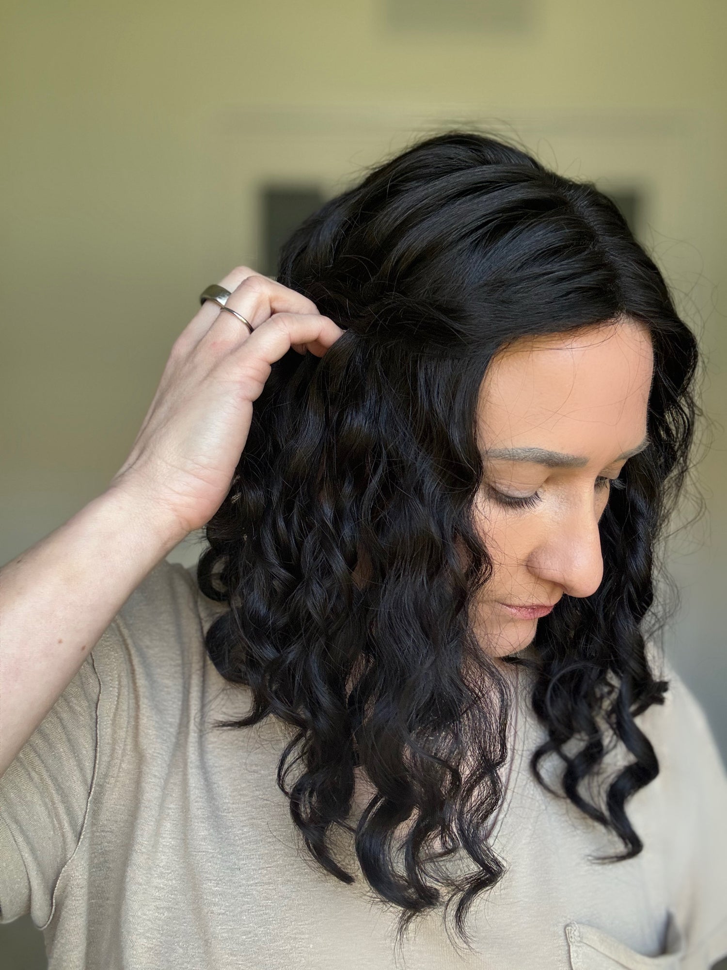 "Cari" 8x8 Curly Topper