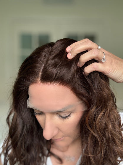 "Rowan"  Fully Hand Tied Wavy Lace Top Wig (S)