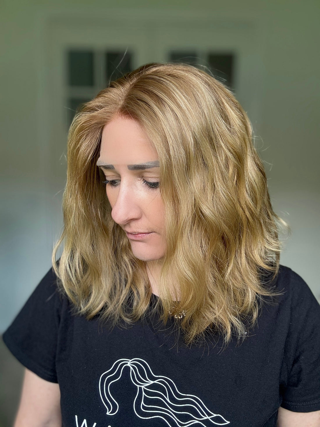 &quot;Marina&quot; Fully Hand Tied Wavy Lace Top Wig (S)