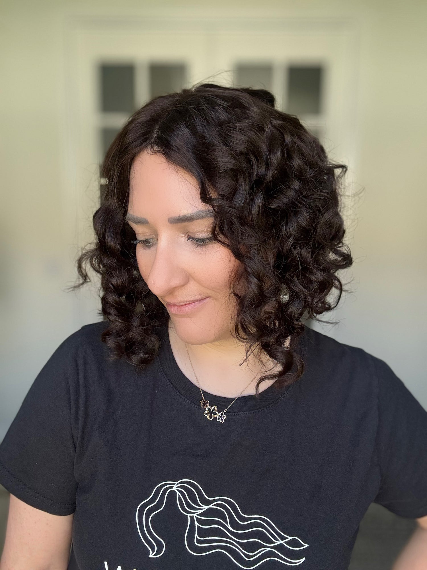 &quot;Kelda&quot; 8x8 Curly Closed Lace Topper