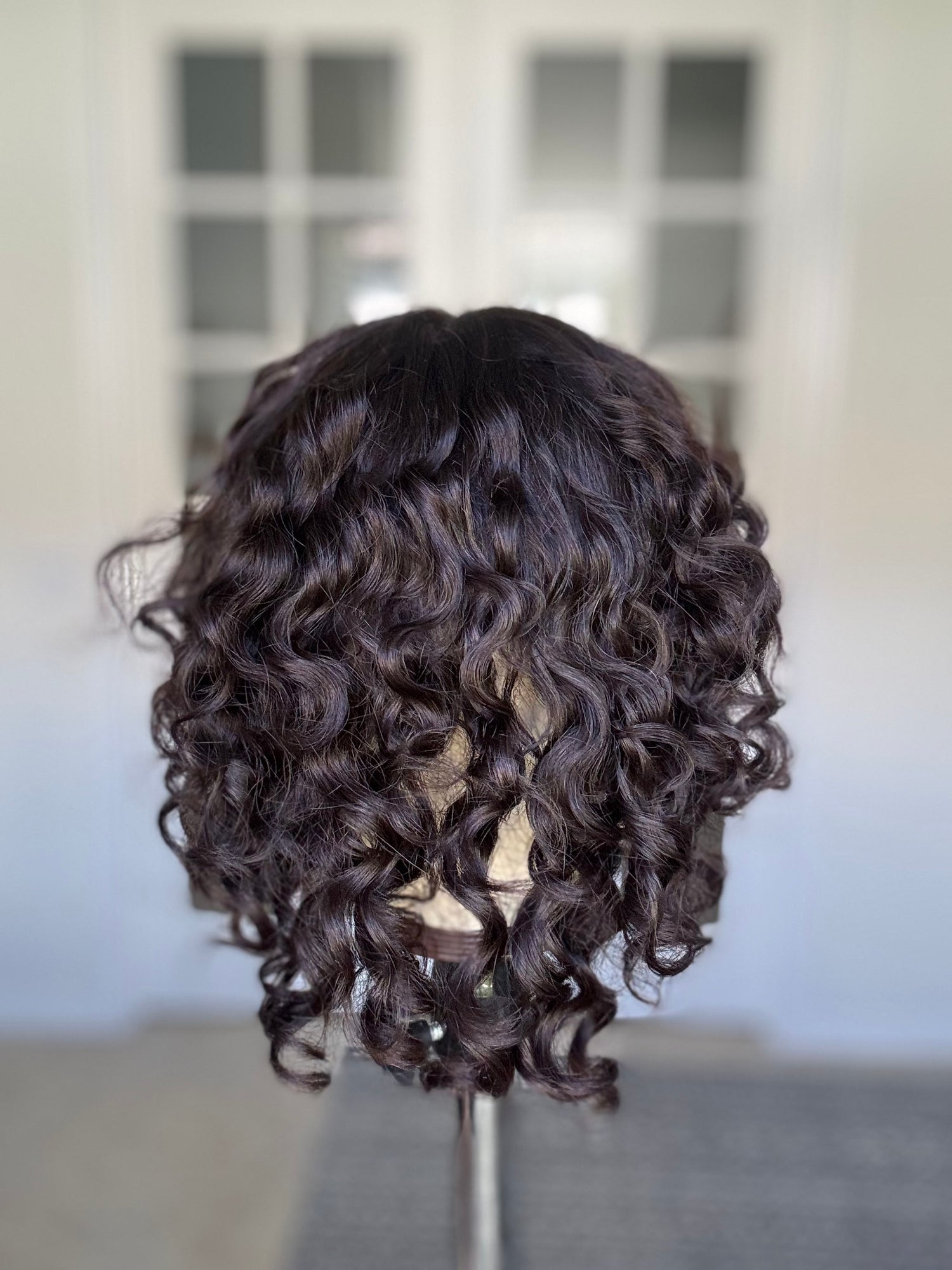 &quot;Kelda&quot; 8x8 Curly Closed Lace Topper