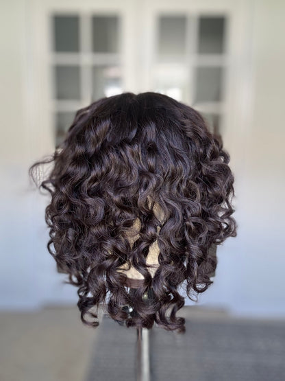 &quot;Kelda&quot; 8x8 Curly Closed Lace Topper