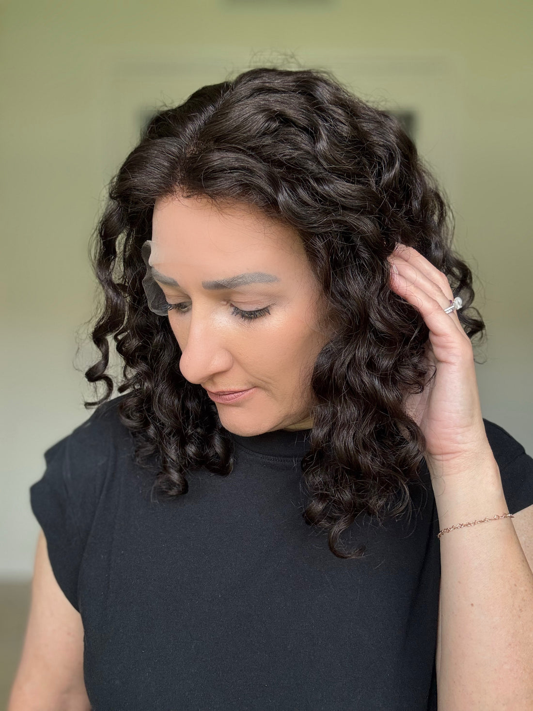 Pearl Collection Virgin no. 58  Slavic Curly Lace Top Wig (M)