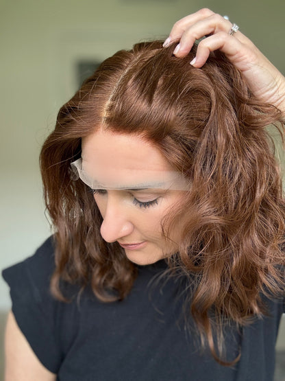 &quot;Rhea&quot;  Fully Hand Tied Wavy Lace Top Wig (M)