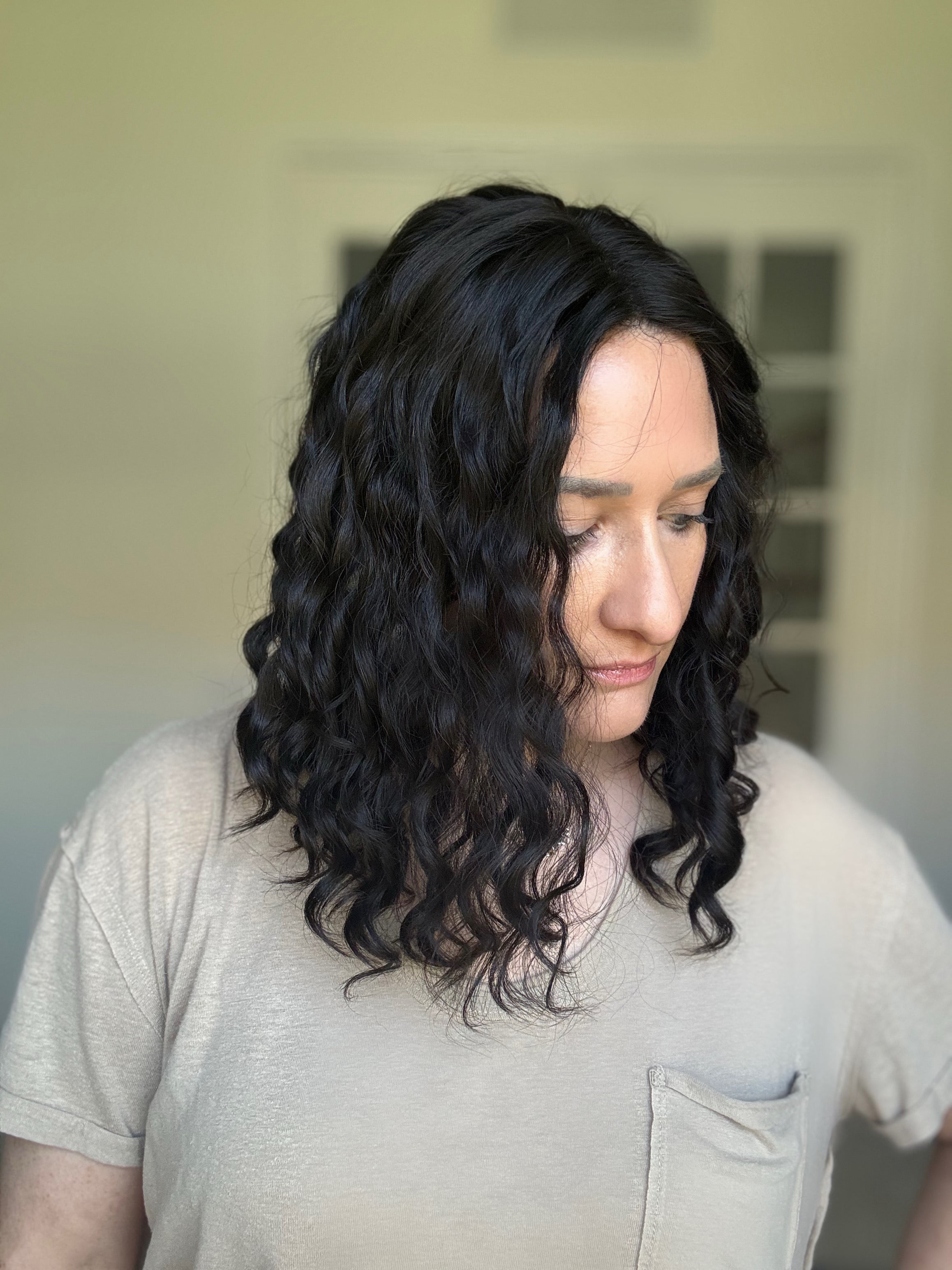 "Cari" 8x8 Curly Topper