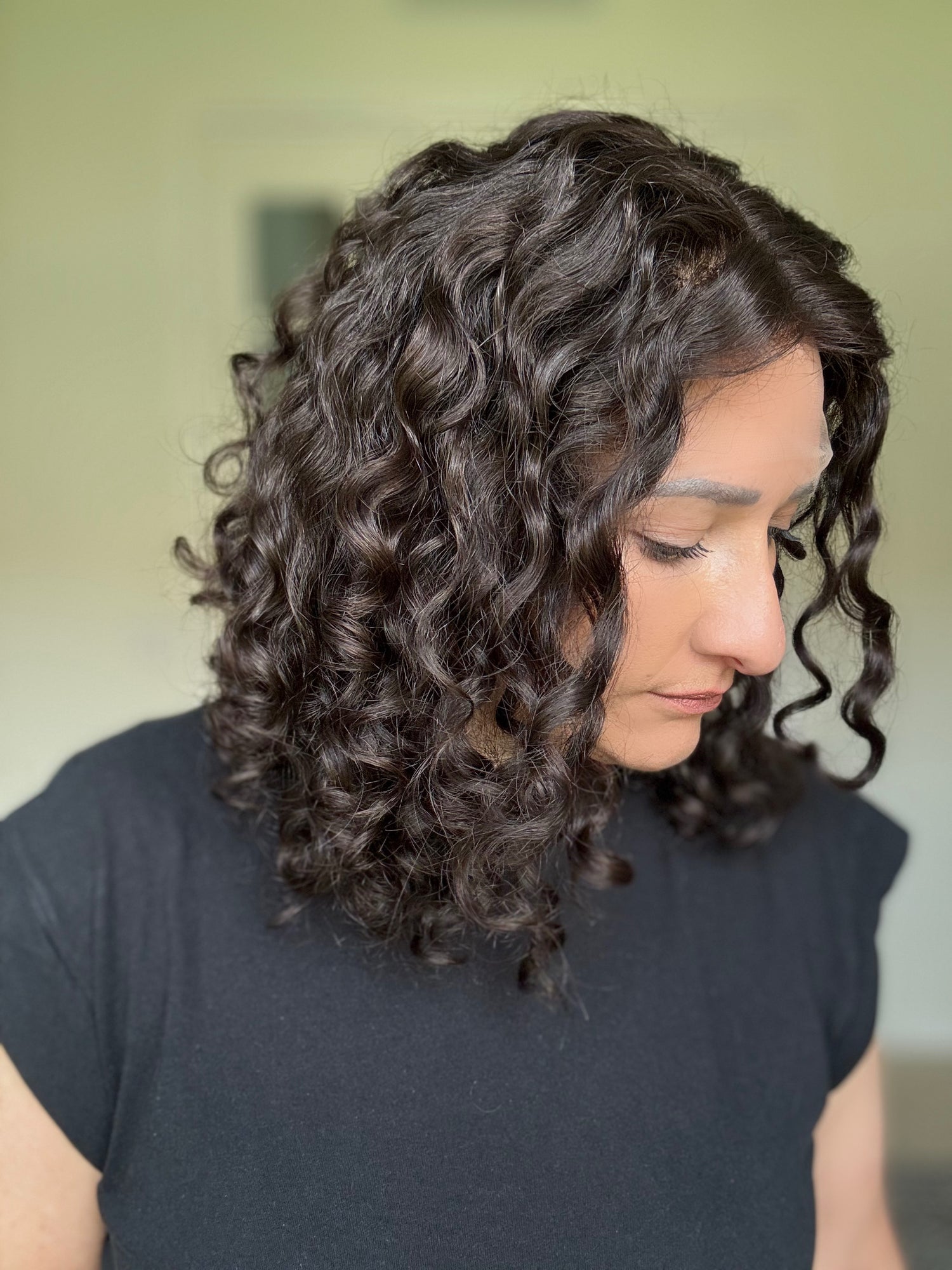 Pearl Collection Virgin no. 58  Slavic Curly Lace Top Wig (M)