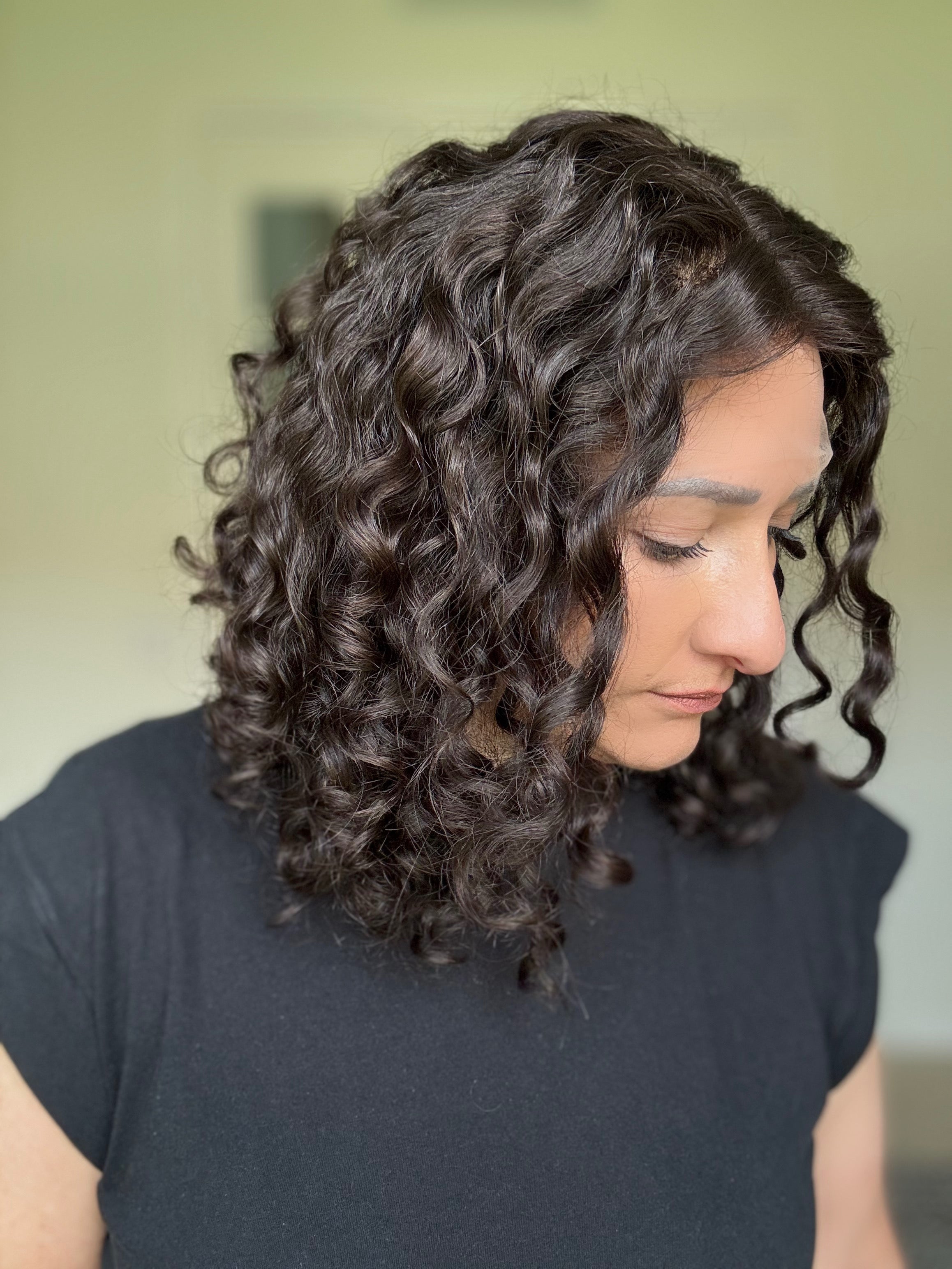 Pearl Collection Virgin no. 58  Slavic Curly Lace Top Wig (M)