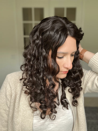 Pearl Collection no. 16 Virgin Slavic Curly Topper