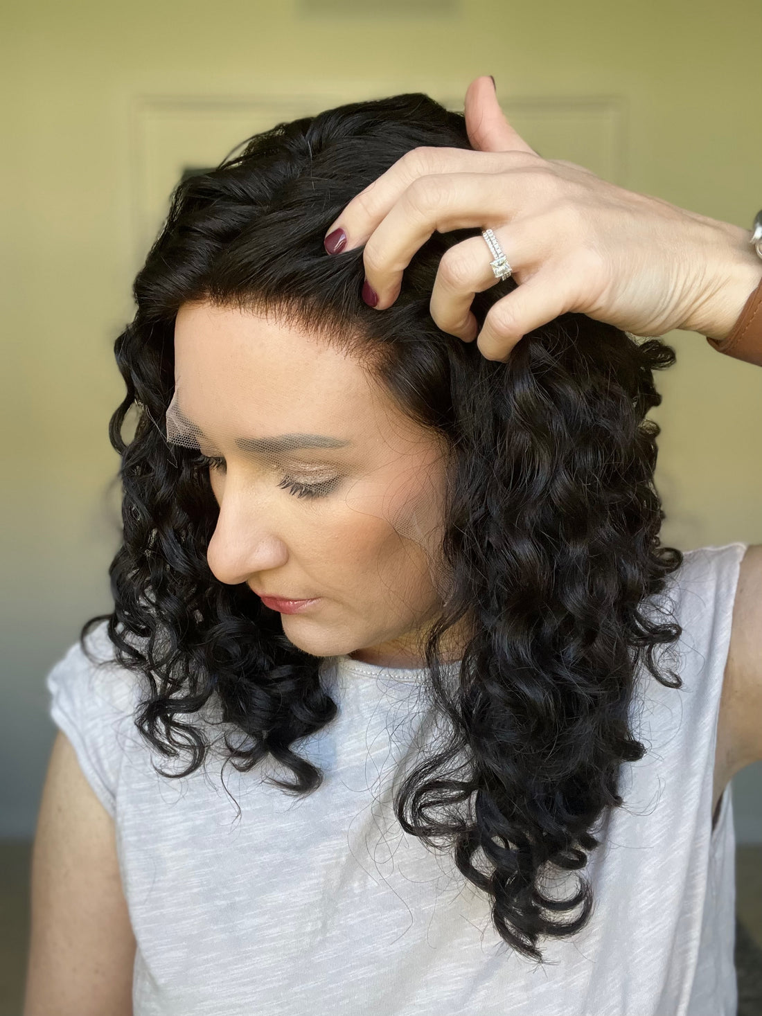 &quot;Cari Curly Lace Top Wig (S)