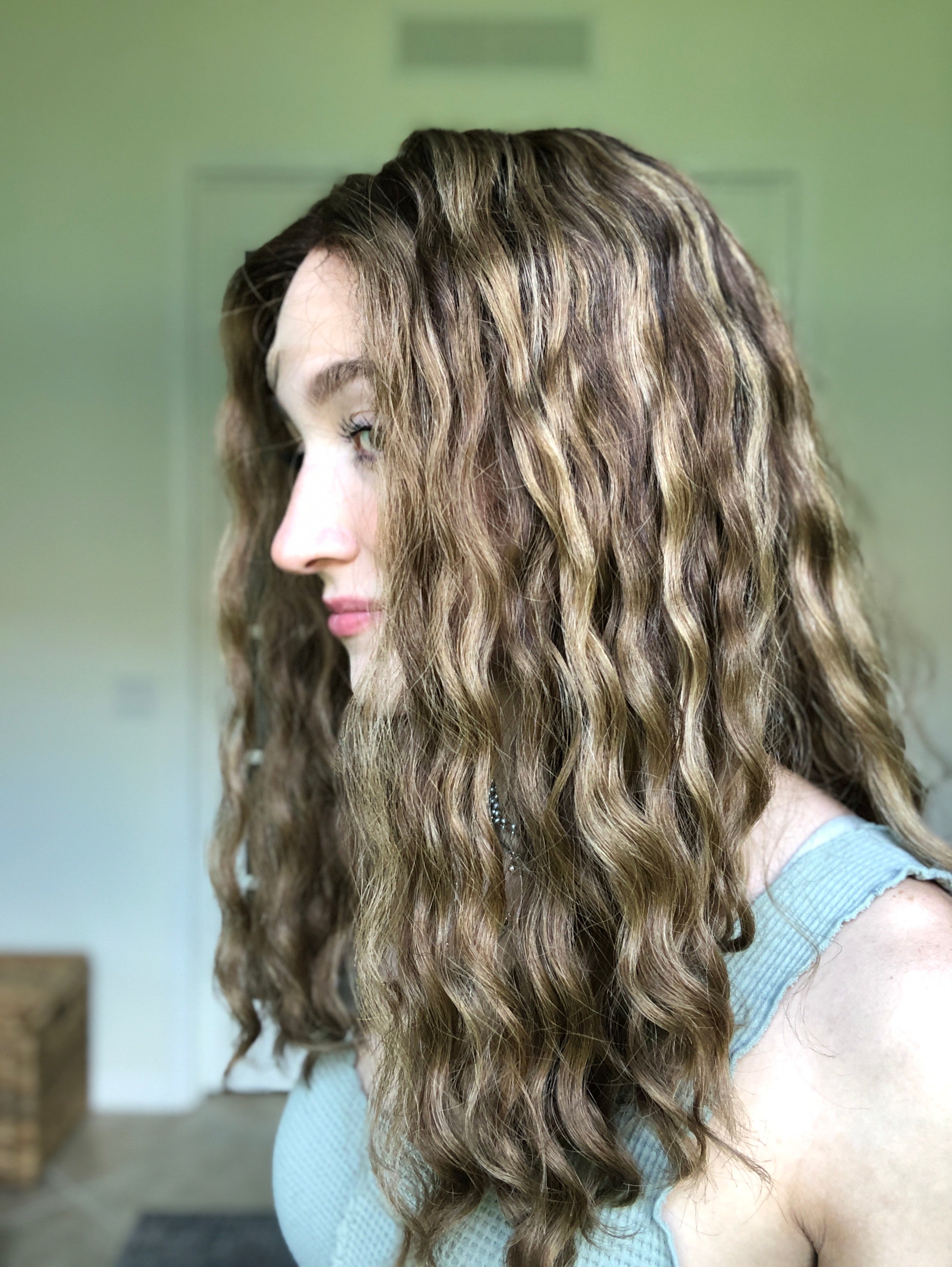 &quot;Jenna&quot; + rooting &amp; lowlights - Lace Top Wig (S/M)