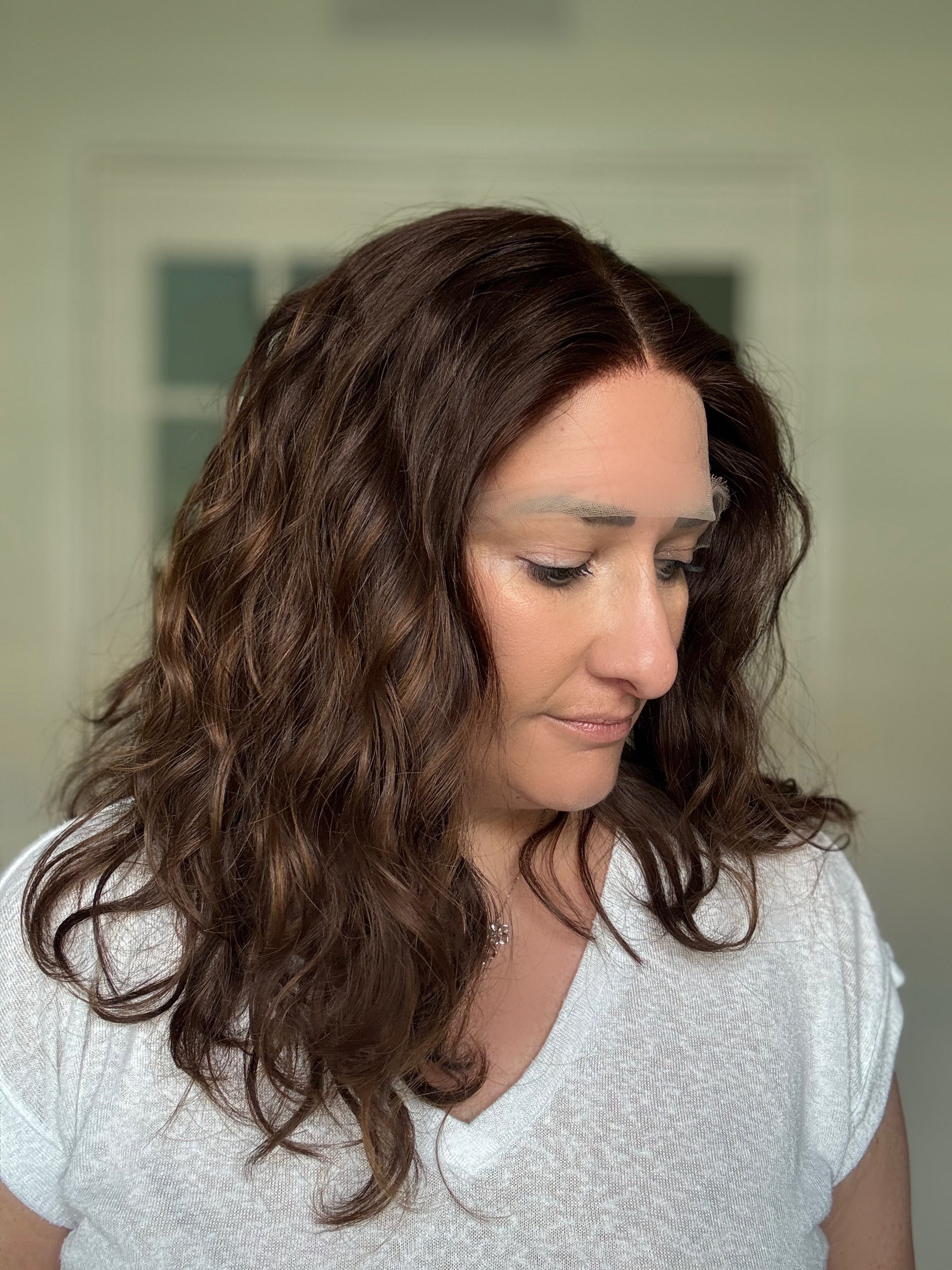 "Rowan"  Fully Hand Tied Wavy Lace Top Wig (S)