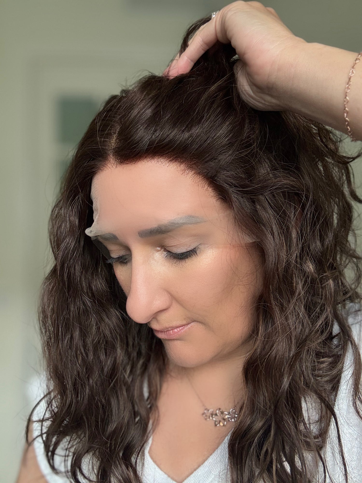 "Olive" Wavy Lace Top Wig (S)