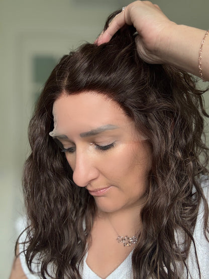 "Olive" Wavy Lace Top Wig (S)